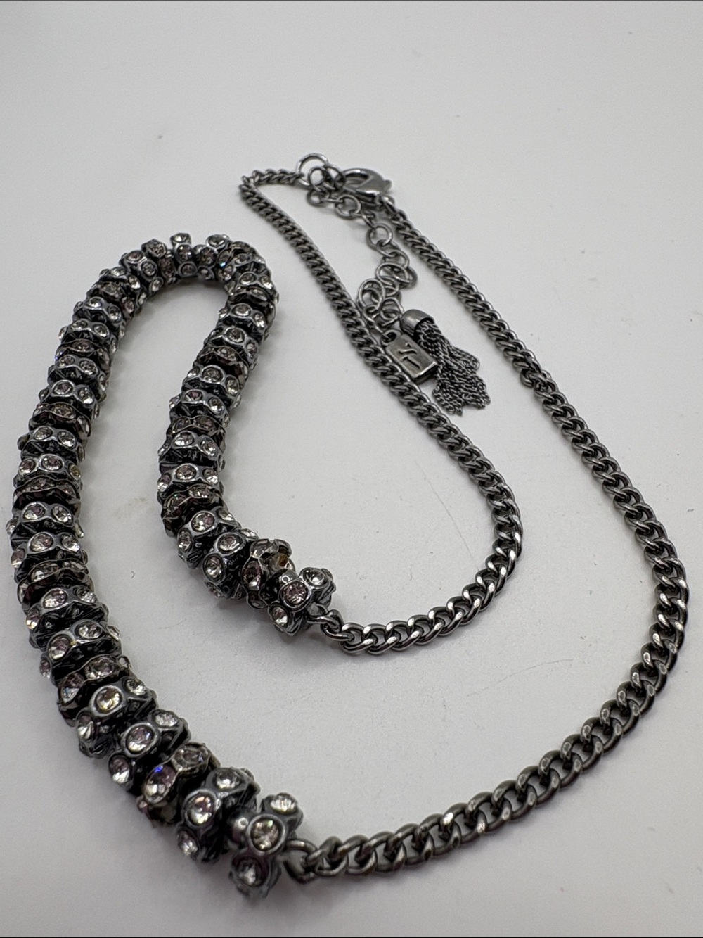 Simply Vera Vera Wang Silver-Tone Crystal Station Necklace 16-19”